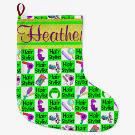 COOLER PERSONALISIERTER HAARSTYLIST CHRISTMAS-STRU GROßER WEIHNACHTSSTRUMPF
