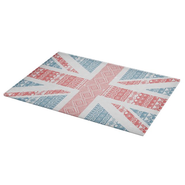 Cooler phantastischer Trend Aztec U.K.Union Jack F Schneidebrett (Ecke)