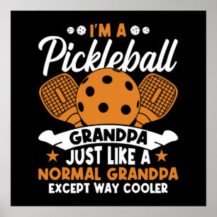 Cooler Pickleball-Großpapper Poster