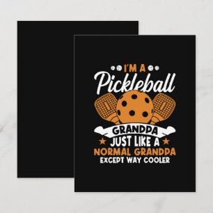 Cooler Pickleball-Opa-Spieler Begleitkarte