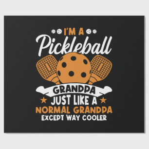 Cooler Pickleball-Opa-Spieler Geschenkpapier