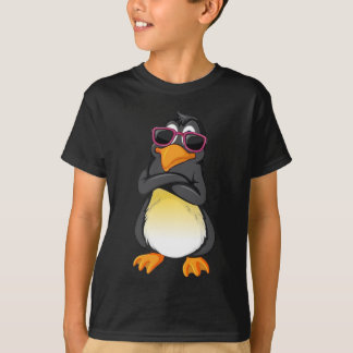Cooler Pinguin Kid's Basic Black T - Shirt