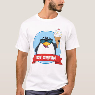 Cooler Pinguin mit Eiscreme T-Shirt