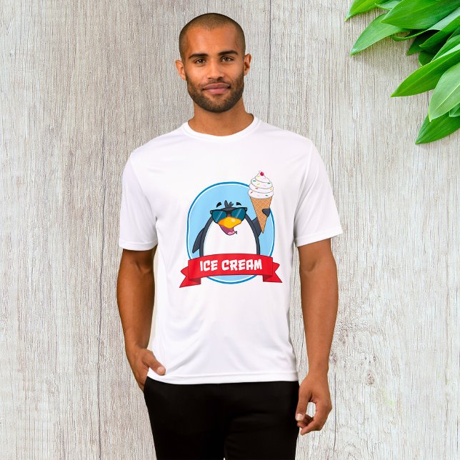 Cooler Pinguin mit Eiscreme T-Shirt (Von Creator hochgeladen)