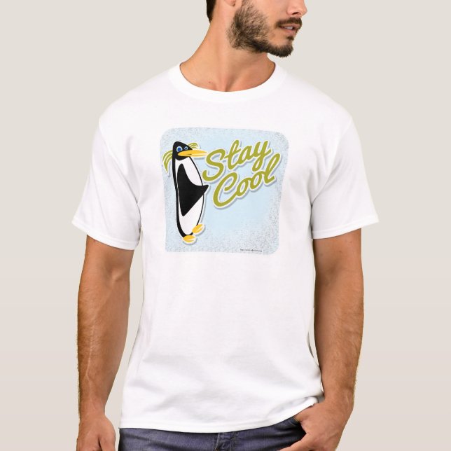 Cooler Pinguin Pal Niedlich Bird Cartoon bleibe T-Shirt (Vorderseite)