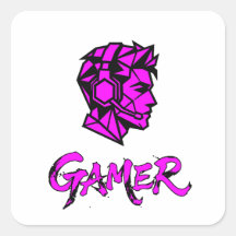 Cooler Pinkfarbener Geometrischer Gamer