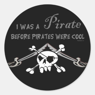 Cooler Piratenaufkleber Runder Aufkleber