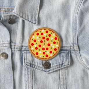 Cooler Pizza-Party Kindergeburtstag Button