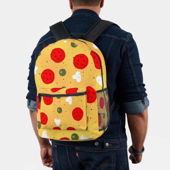 Cooler Pizzapepperoni-Pilz Bedruckter Rucksack (Insitu (Modell))