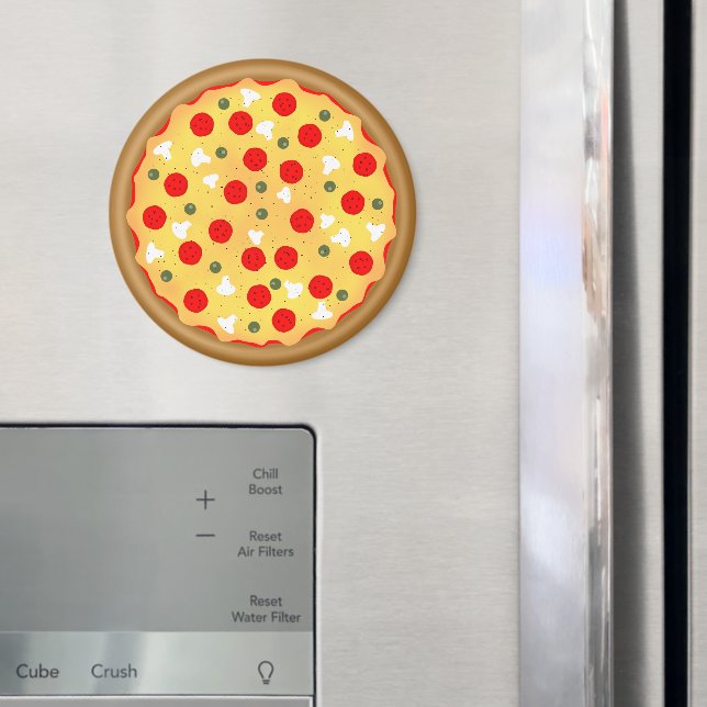 Cooler Pizzapepperoni-Pilz Magnet (In Situ (Kühlschrank))