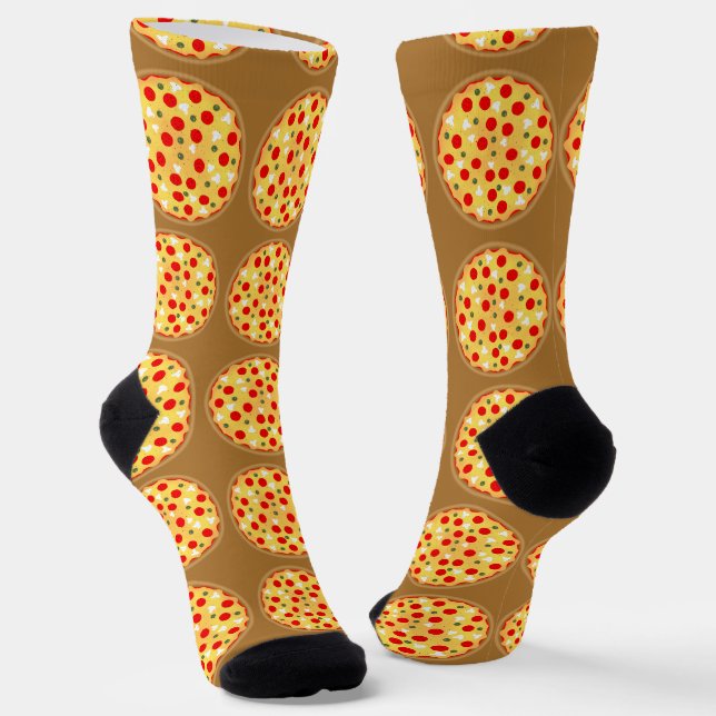 Cooler Pizzapepperoni-Pilz Socken (Gewinkelt)