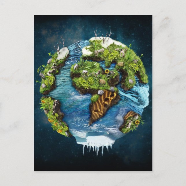 Cooler Planet für die Erde Postkarte (Vorderseite)
