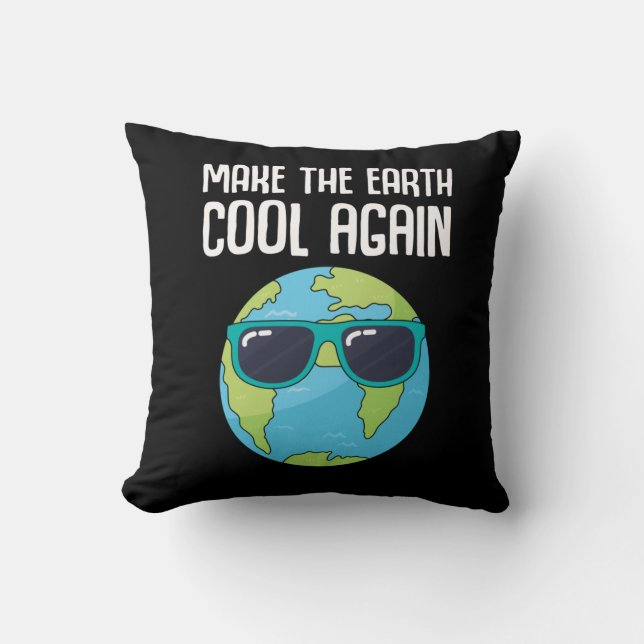 Cooler Planet zum Erden Gerettet Umwelt Kissen (Vorderseite)