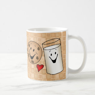 Cooler Plätzchen-und Milch-Freund-Cartoon Kaffeetasse
