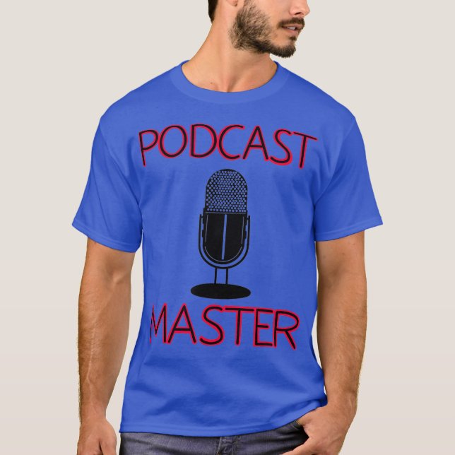 Cooler Podcast Master Funny Microphone Boss Gesche T-Shirt (Vorderseite)