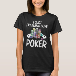 Cooler Poker Kunst für Männer Spielkasino T-Shirt