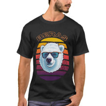 Cooler Polar Bär Retro Sonnenuntergang Surfvorführ