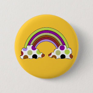 Cooler Polka Dot Regenbogenknopf Button