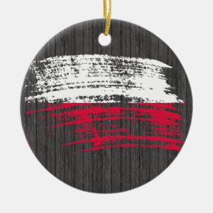 Cooler polnischer Flaggenentwurf Keramik Ornament