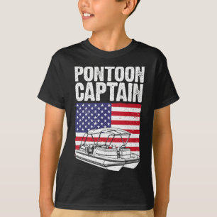 Cooler Pontoonboot-Kapitän Kunst Für Männer Frauen T-Shirt