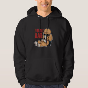 Cooler Poodle Vater mit Sonnenbrille Dog Lover Hoodie