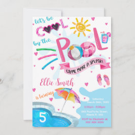 Cooler Pool Einladung zum Geburtstag