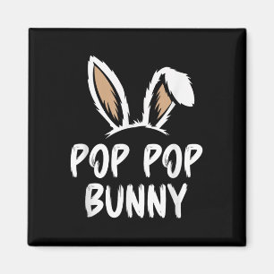 Cooler Pop-Pop Happy Oaster Bunny Family Outfit Po Magnet