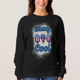 Cooler Pop Rot und Blau gebleicht Popsicl bleibe Sweatshirt