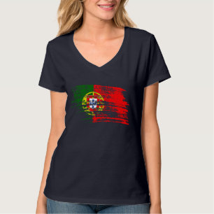 Cooler portugiesischer Flaggenentwurf T-Shirt