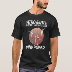 Cooler Power für Damen und Herren Windkraftanlagen T-Shirt