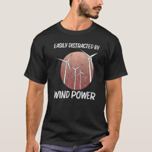 Cooler Power für Damen und Herren Windkraftanlagen T-Shirt