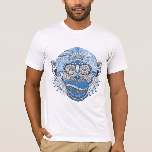 Cooler psychedelischer Affe T-Shirt (Vorderseite)