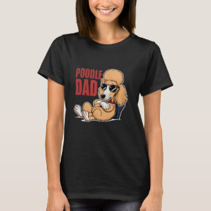 Cooler Pudel-Vater mit Sonnenbrille Hundeliebhaber T-Shirt
