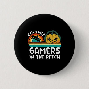 Cooler Pumpkin in Patch Funny Halloween Kostüm K Button