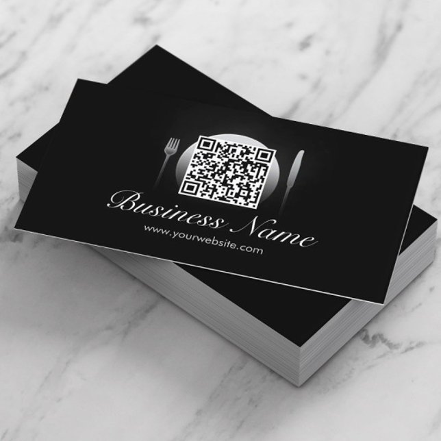 Cooler QR-Code Catering/Restaurant-Visitenkarte Visitenkarte (Von Creator hochgeladen)