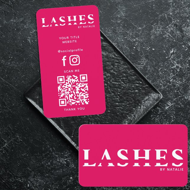 Cooler QR-Code des benutzerdefinierten Lash Extens Visitenkarte (Von Creator hochgeladen)