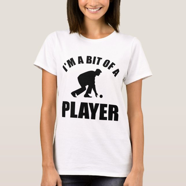 Cooler Rasen-Bowlingsentwurf T-Shirt (Vorderseite)