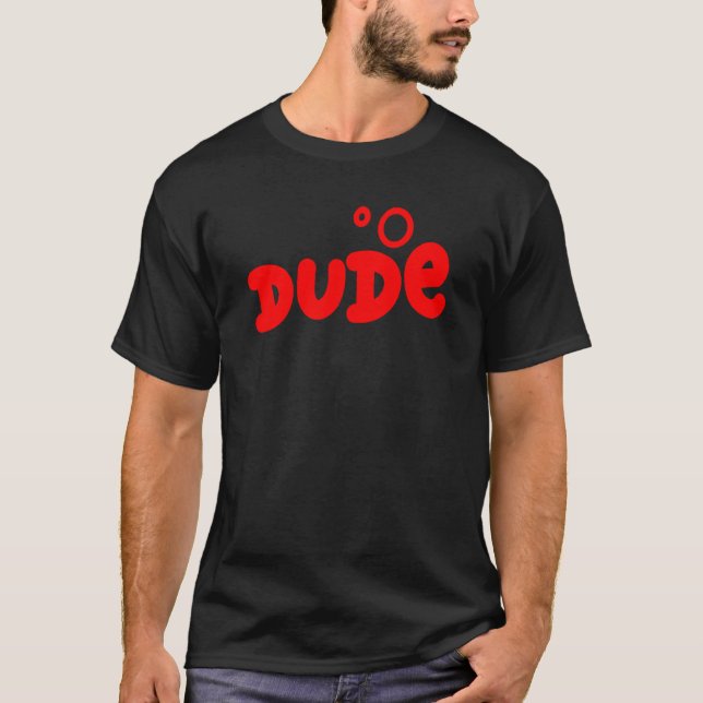 Cooler Red Bubble Letter Typ Männer Jugend T-Shirt (Vorderseite)