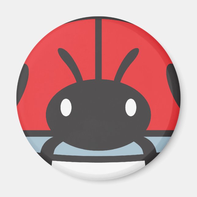 Cooler Red Ladybug Cartoon Magnet (Vorne)