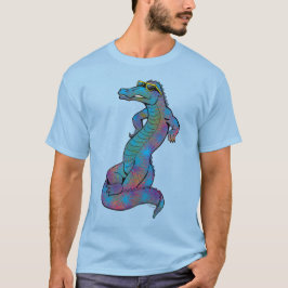 Cooler Regenbogen-Alligator T-Shirt