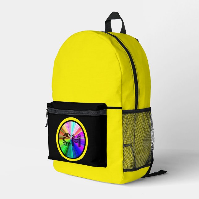 Cooler Regenbogen von Farben nach Maß Bedruckter Rucksack (Rückseitige Ecke Rechts)