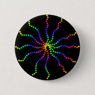 Cooler Regenbogenknopf Button