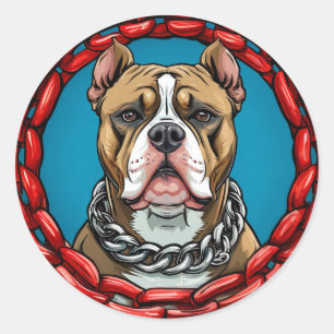 Cooler reinrassiger Hund Runder Aufkleber