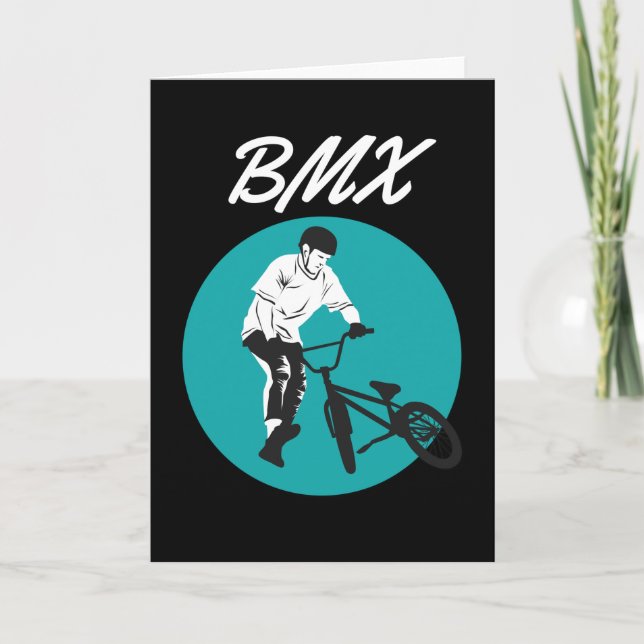 Cooler Retro BMX Stil Karte (Vorderseite)