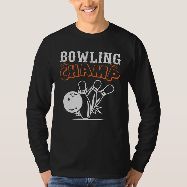 Cooler Retro-Bowling Champ Herren's Long Sleeve T-Shirt (Vorderseite)
