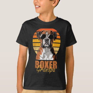 Cooler Retro-Boxer-Opa Lustiger Vintage-Hunde-Lieb T-Shirt