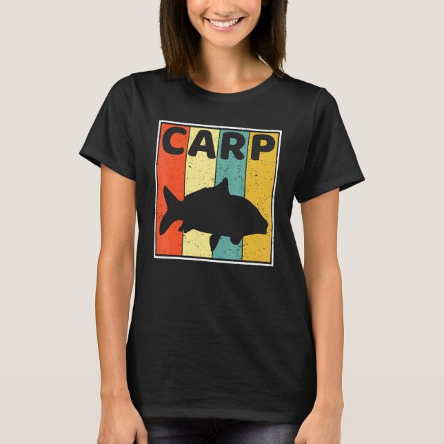 Cooler Retro-Carp-Fisch T-Shirt (Vorderseite)