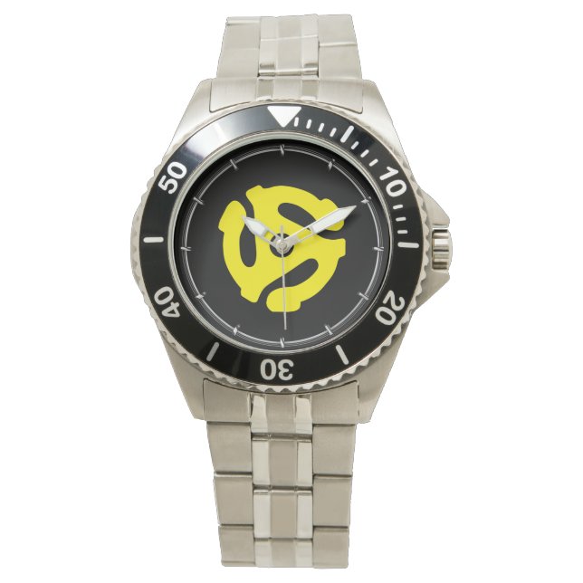 COOLER Retro-Gelb-45-DistanzdJ Armbanduhr (Vorderseite)
