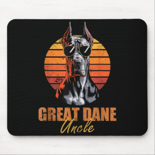 Cooler Retro Great Dane Onkel Lustiger Vintage Hun Mousepad