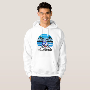 Cooler Retro-Hai mit Sonnenbrille Hoodie